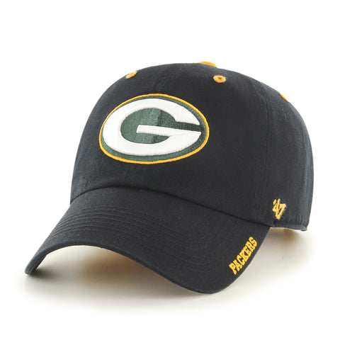 Green Bay Packers Black Ice Adult '47 Brand Adjustable Hat - Dino's Sports Fan Shop - 1