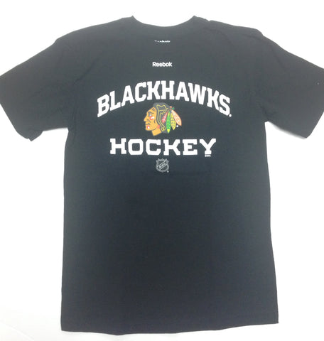Chicago Blackhawks Reebok Hockey Youth Black Shirt - Dino's Sports Fan Shop