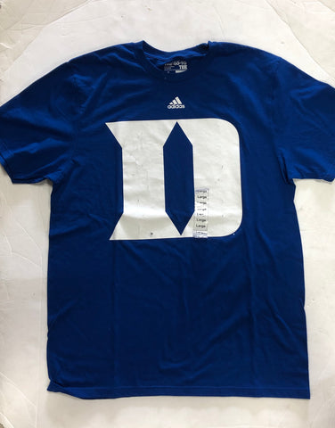 Duke Blue Devils Adult Adidas Go-To Big Logo Blue Shirt