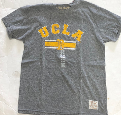 UCLA Bruins Retro Brand Streaky Grey RB120 Adult Shirt