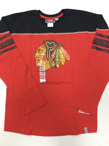 Chicago Blackhawks Reebok Red and Black Youth Long Sleeve Shirt - Dino's Sports Fan Shop