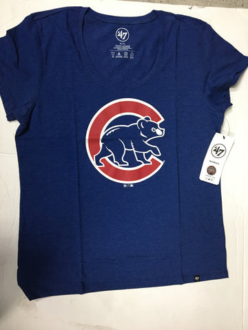 Chicago Cubs Womens 47 Brand U-Neck Shirt