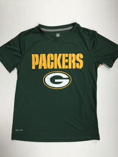 Green Bay Packers NFL Team Apparel Youth Green Dri-Tek Shirt - Dino's Sports Fan Shop