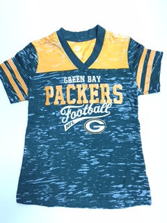 Green Bay Packers NFL Team Apparel Women's Shirt - Dino's Sports Fan Shop
