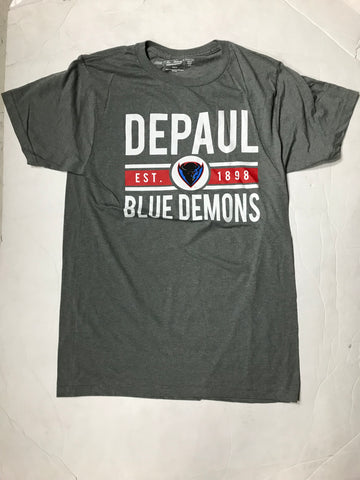 DePaul Blue Demons The Victory Brand NCAA Grey Heather Adult T shirt