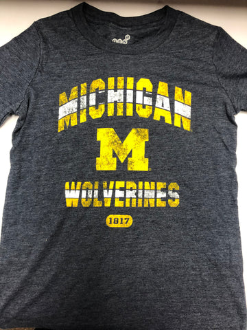 Michigan Wolverines Youth Gen2 Blue Logo Shirt