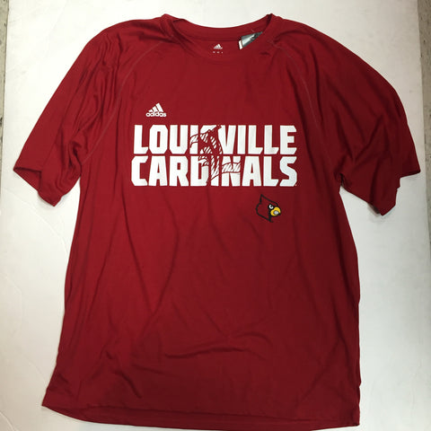 Louisville Cardinals Adidas Red Sideline Razor Adult Shirt - Dino's Sports Fan Shop