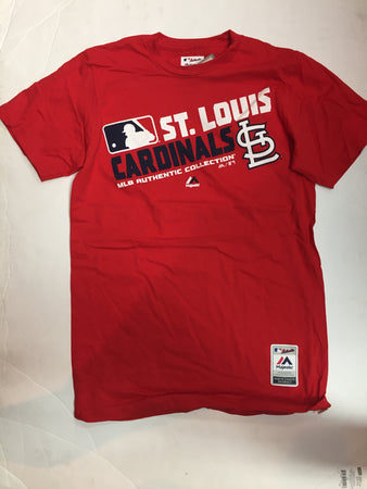 St. Louis Cardinals Majestic MLB Red Authentic Team Choice On-Field Adult  Shirt