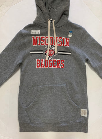 Wisconsin Badgers Adult Retro Brand Gray Sweatshirt