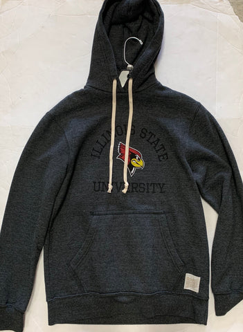 Illinois State Redbirds University Adult Retro Brand Tri Fleece Black Sweatshirt