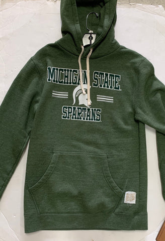 Michigan State Spartans Adult Retro Brand Green Sweatshirt
