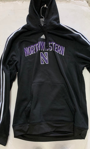 Northwestern Wildcats Adult Adidas Black Logo Sweatshirt