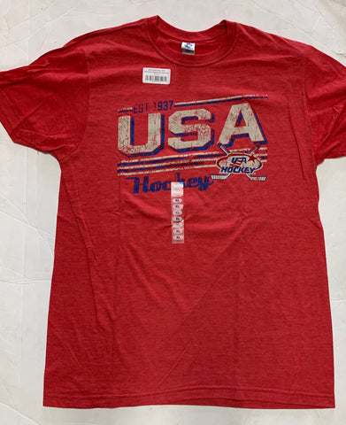 USA Hockey Est. 1937 Adult New Agenda Red Shirt