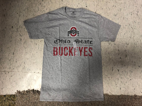 Ohio State Buckeyes Top of the World Gray Newspaper Adult Shirt