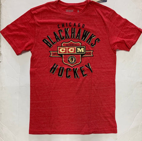 Chicago Blackhawks Hockey Authentic Est. 1926 Adult CCM Red Shirt