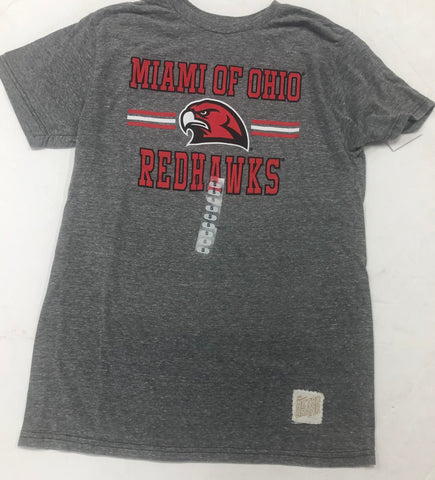 Miami (OH) Redhawks Retro Brand Gray Adult Shirt