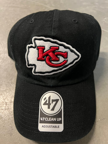 Kansas City Chiefs Black 47 Brand Clean up Adjustable Hat