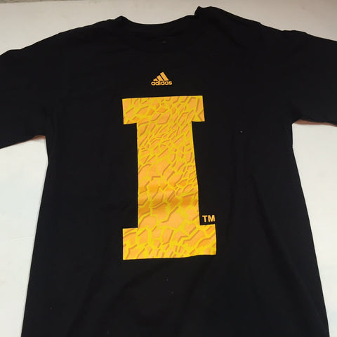 Iowa Hawkeyes Adidas Black Go-To Adult Shirt - Dino's Sports Fan Shop