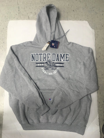 Notre Dame Fighting Irish Grey Adult Champion Hoodie