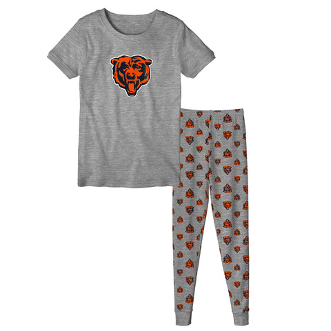 Chicago Bears youth short sleeve 2-piece pajama set sizes 8-20