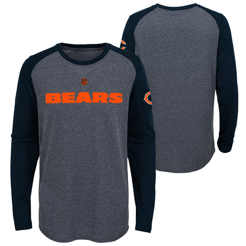 Chicago Bears NFL Magna Tri-Blend L/S Youth Shirt