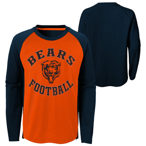 Chicago Bears Outerstuff Orange "Chicago Football" with Logo Youth L/S Shirt