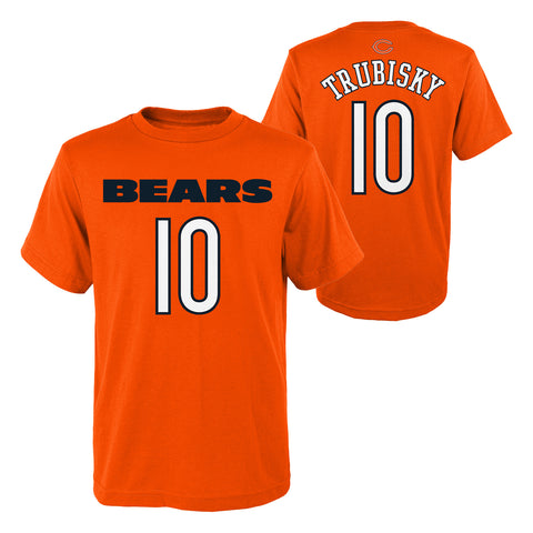 Mitchell Trubisky Chicago Bears NFL Youth Orange Shirt
