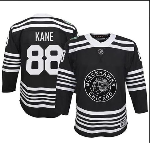 Patrick Kane Youth Blackhawks Winter Classic Black Premier Jersey