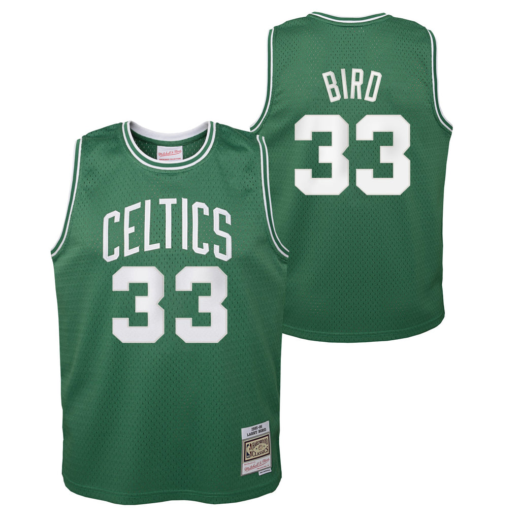Larry Bird Signed Boston Celtics Green 1985-86 Style Mitchell