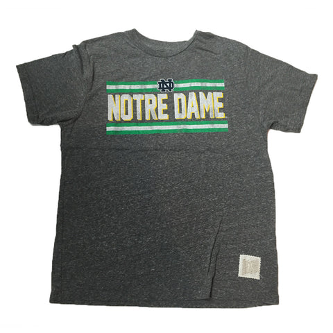 Notre Dame Fighting Irish Retro Brand Gray Youth Shirt