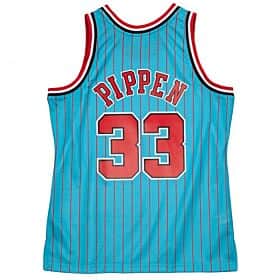 Scottie Pippen Adult Mitchell and Ness Light Blue Chicago Bulls NBA Jersey