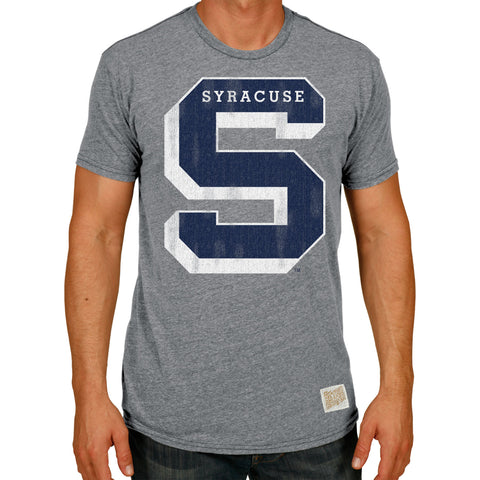 Syracuse Orange NCAA Retro Brand Streaky Grey Adult T-Shirt