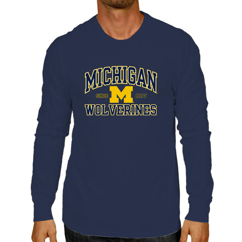 Michigan Wolverines Adult The Victory Retro Brand Shirt Blue