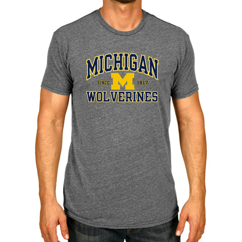 Michigan Wolverines Adult The Victory Retro Brand Shirt Grey