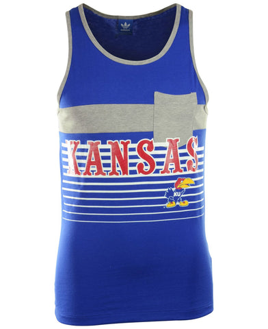 Kansas Jayhawks Adidas Men's Pocket Tank Top - Dino's Sports Fan Shop