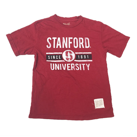 Stanford Cardinal Retro Brand Deep Red Youth Shirt