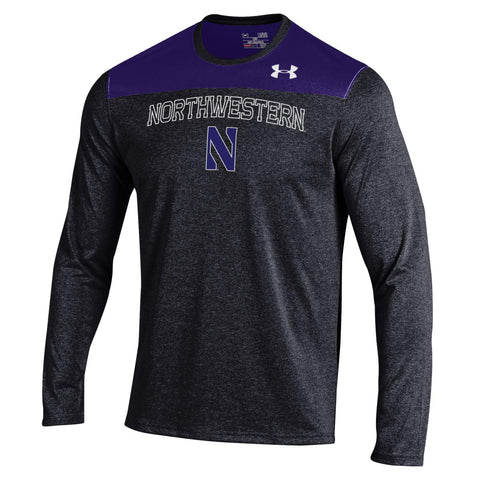 Northwestern Wildcats Under Armour Foundation L/S Tech Tee - Dino's Sports Fan Shop