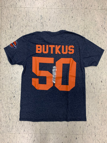 Chicago Bears Dick Butkus #50 Adult Retro Brand Blue Shirt (S)