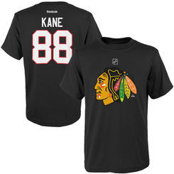 Patrick Kane #88 Chicago Blackhawks Reebok Youth Black Shirt - Dino's Sports Fan Shop