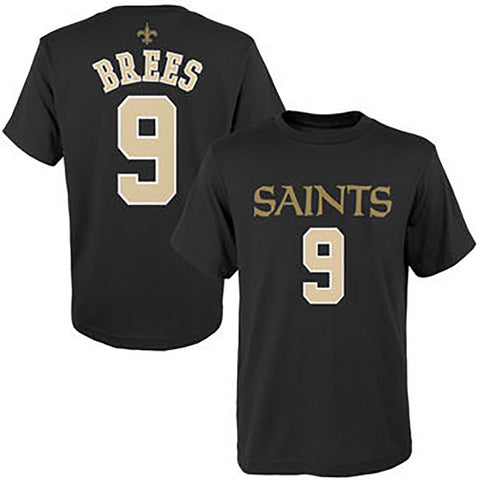 New Orleans Saints NFL Black Drew Brees Jersey Shirt