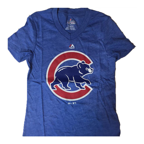 Chicago Cubs Majestic V-Neck Alternate Logo Youth Girl's Shirt