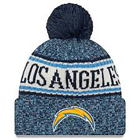 Los Angeles Chargers New Era NFL Blue Sideline Winter Hat