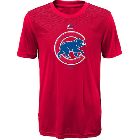 Chicago Cubs Majestic Performance Geo Strike Youth Shirt - Dino's Sports Fan Shop