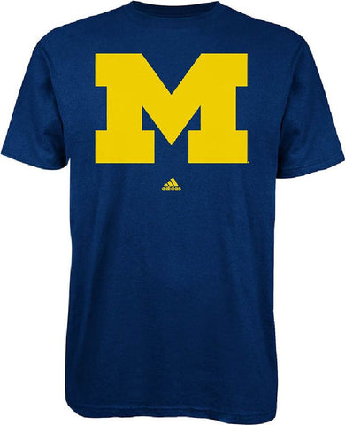 Michigan Wolverines Adidas Navy Giant Logo Shirt - Dino's Sports Fan Shop