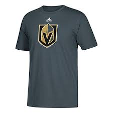 Vegas Golden Knights Adidas Graphite Storm Primary Logo Adult Shirt