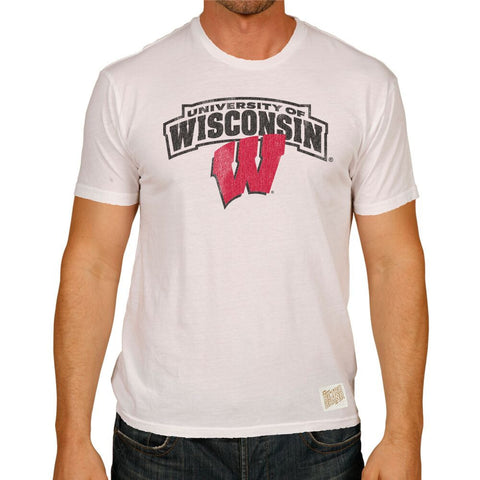 Wisconsin Badgers Retro Brand White Basic Soft Shirt