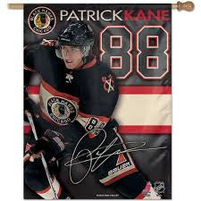 Patrick Kane #88 Chicago Blackhawks Wincraft Vertical Flag - 27" x 37" - Dino's Sports Fan Shop