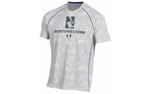 Northwestern Wildcats Limitless Youth Gray Under Armour Shirt - Dino's Sports Fan Shop