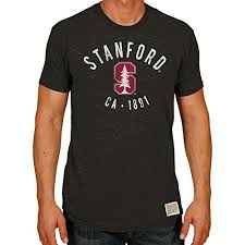 Stanford Cardinal Adult Retro Brand Streaky Black T-Shirt