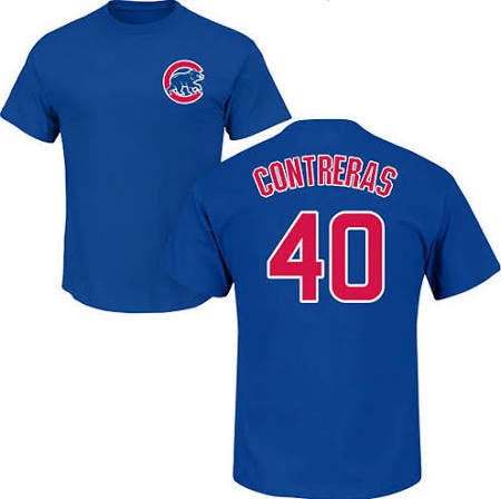 Willson Contreras #40 Chicago Cubs Majestic Name And Number Men's Shirt